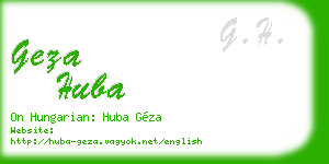 geza huba business card
