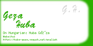 geza huba business card
